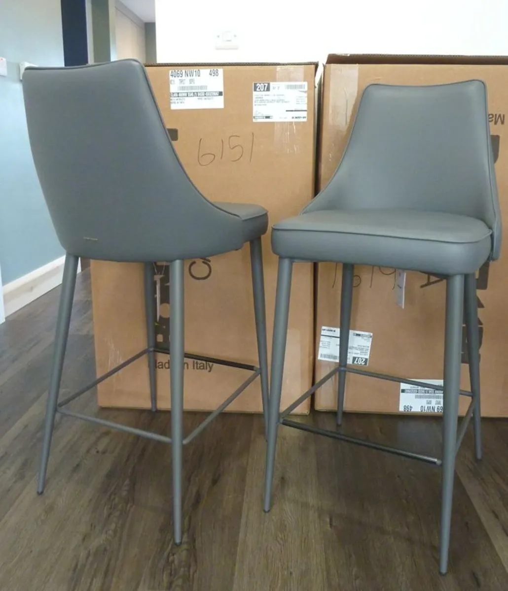 Bontempi Clara Low Barstools Set of 2 Grey - Image 2