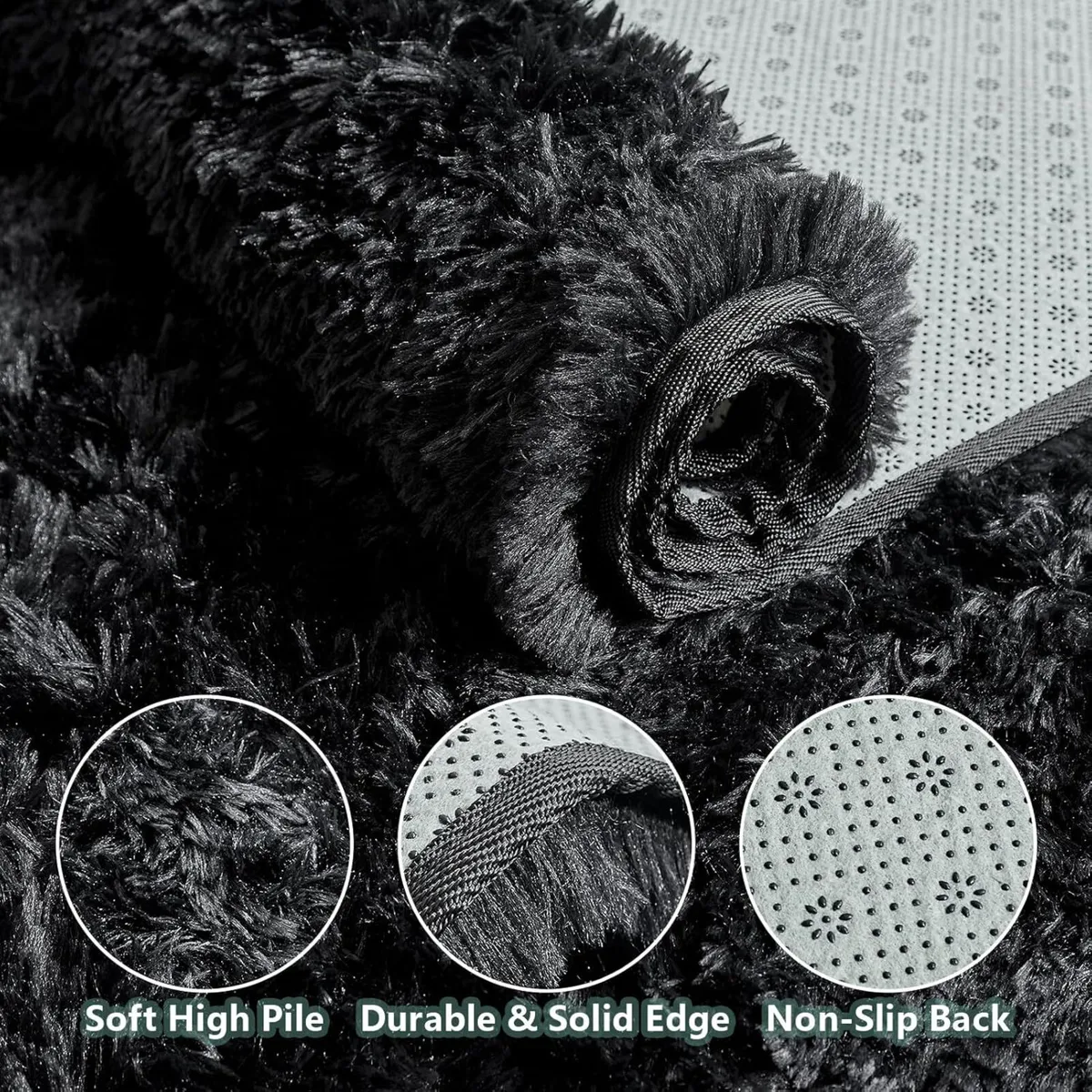 Fluffy Shaggy Rugs Living Room 200x290cm - Extra - Image 3