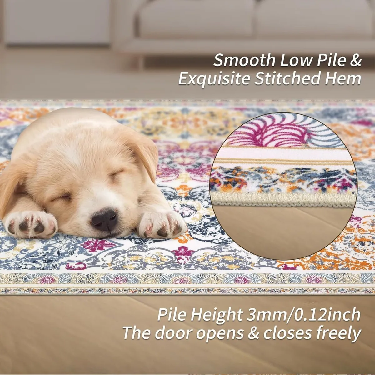 Large Rugs for Living Room 160 x 230cm Vintage - Image 4