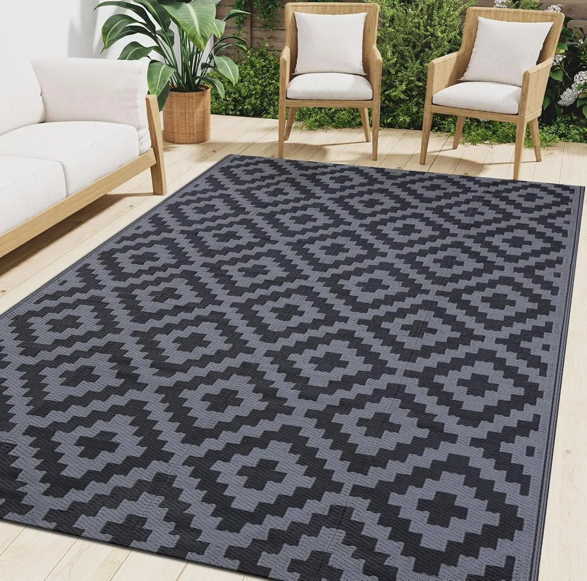 Outdoor Rug Waterproof Large Garden Rugs UV-Resist - Image 1