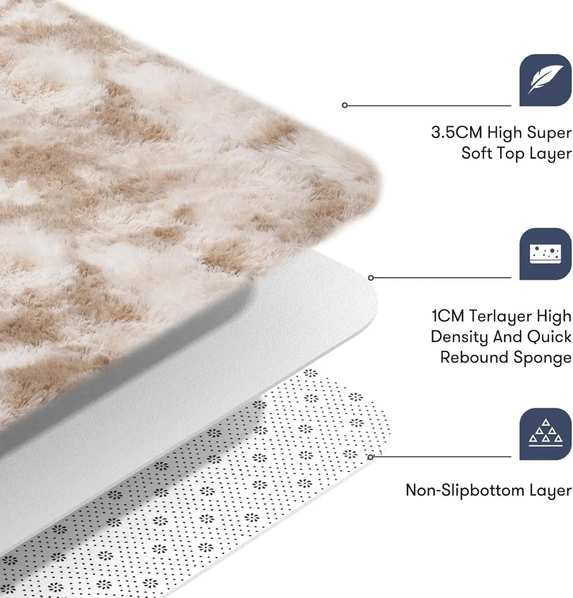 Rugs Living Room 200 x 300 cm Khaki Area Rug Anti - Image 4