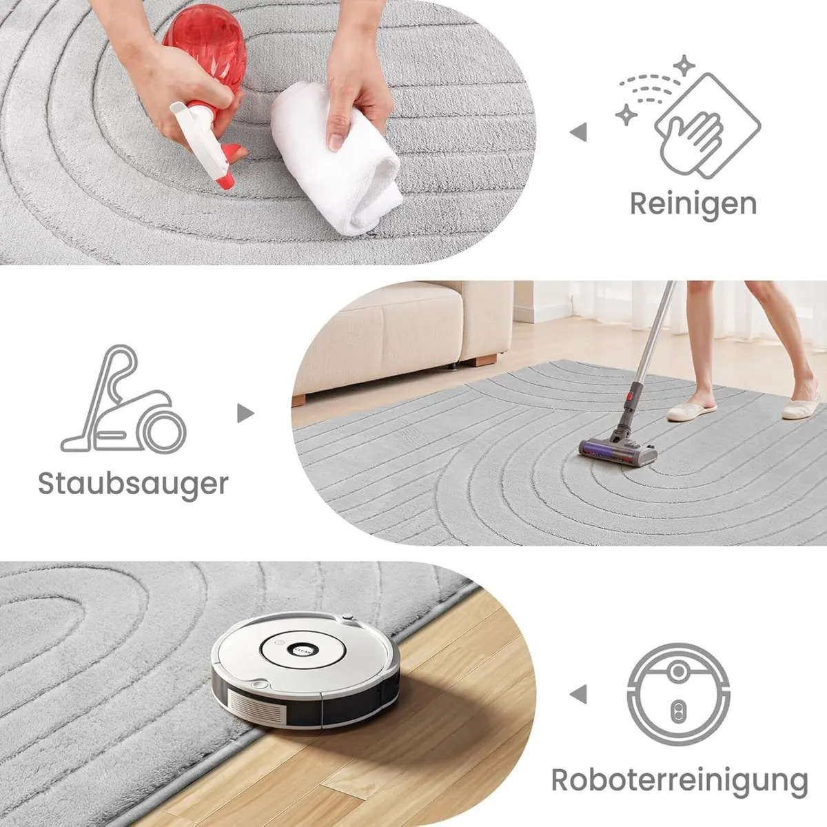 Living Room Rug 200 x 300 cm 3D Semicircle - Image 3