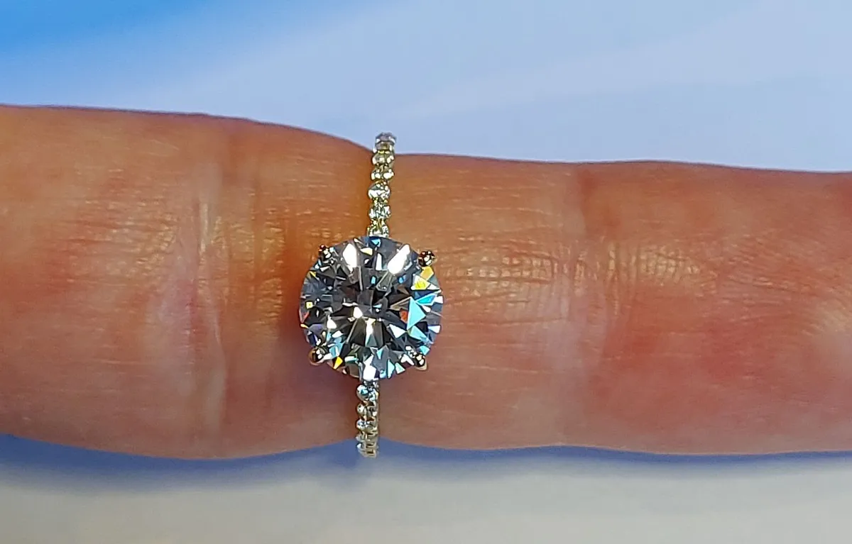 14k Gold ring with 2.22 ct Lab-Grown Diamond IGI - Image 4