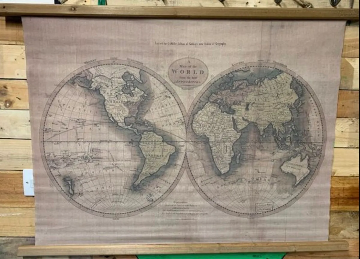 Vintage canvas map