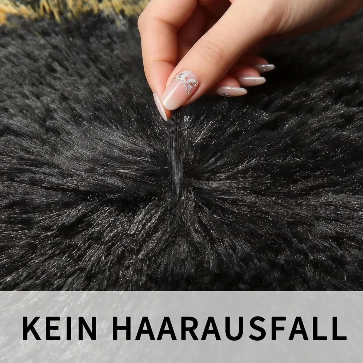 High Pile Rug Grey Carpet Living Room 200 x 300 - Image 4