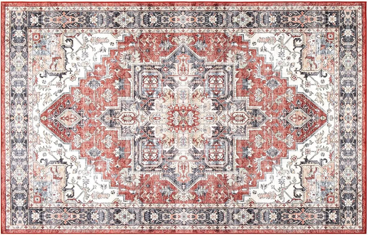 Washable Area Rug 150x210cm Non Slip Large Thin - Image 1