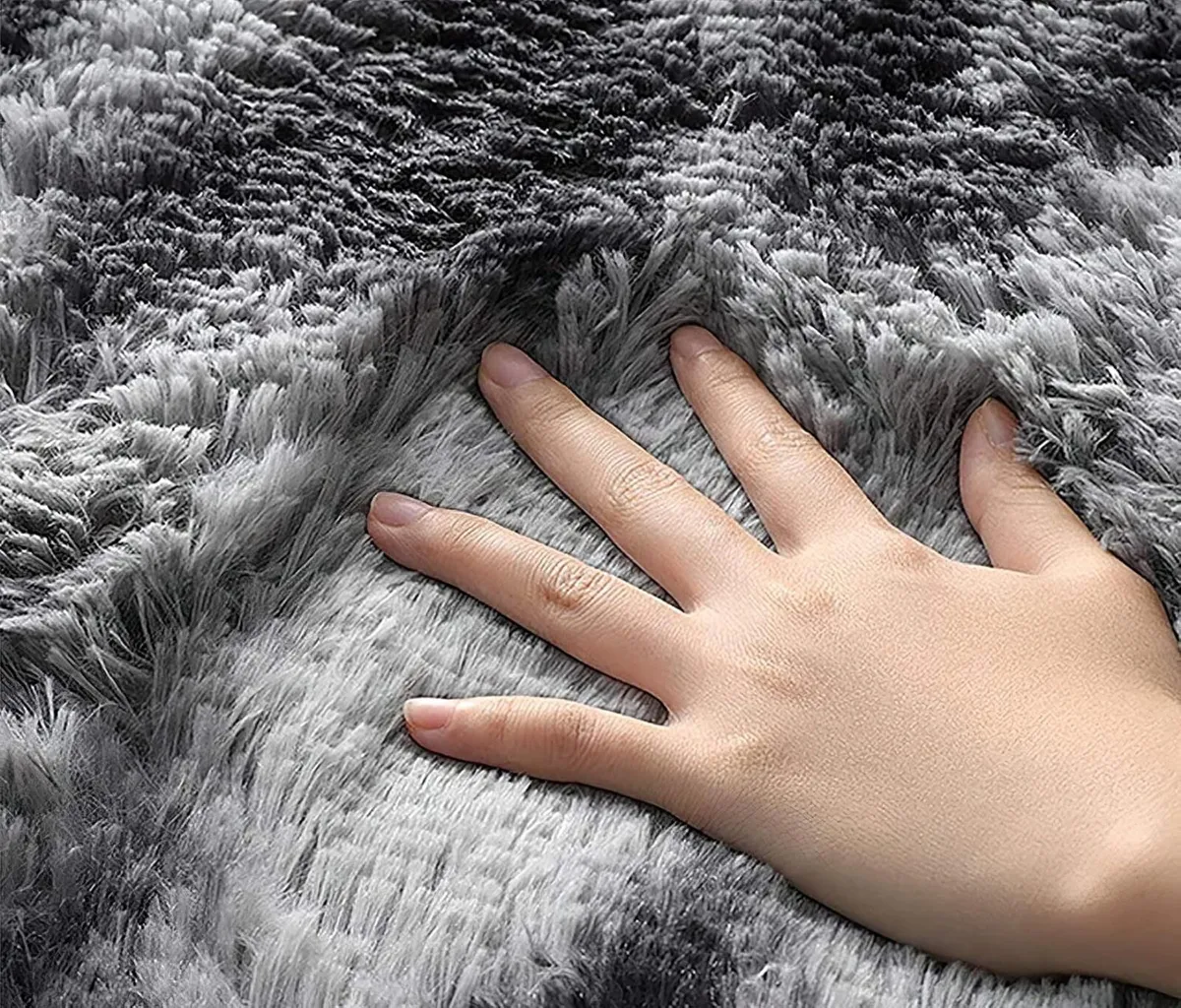 Fluffy Living Room Rug Large Size Modern Girls - Image 3