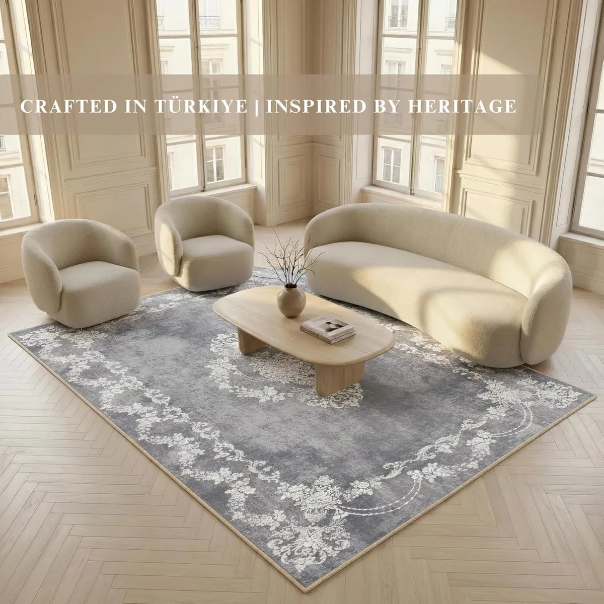 Machine Washable Rug 200x300cm Non-Slip Backing - Image 2