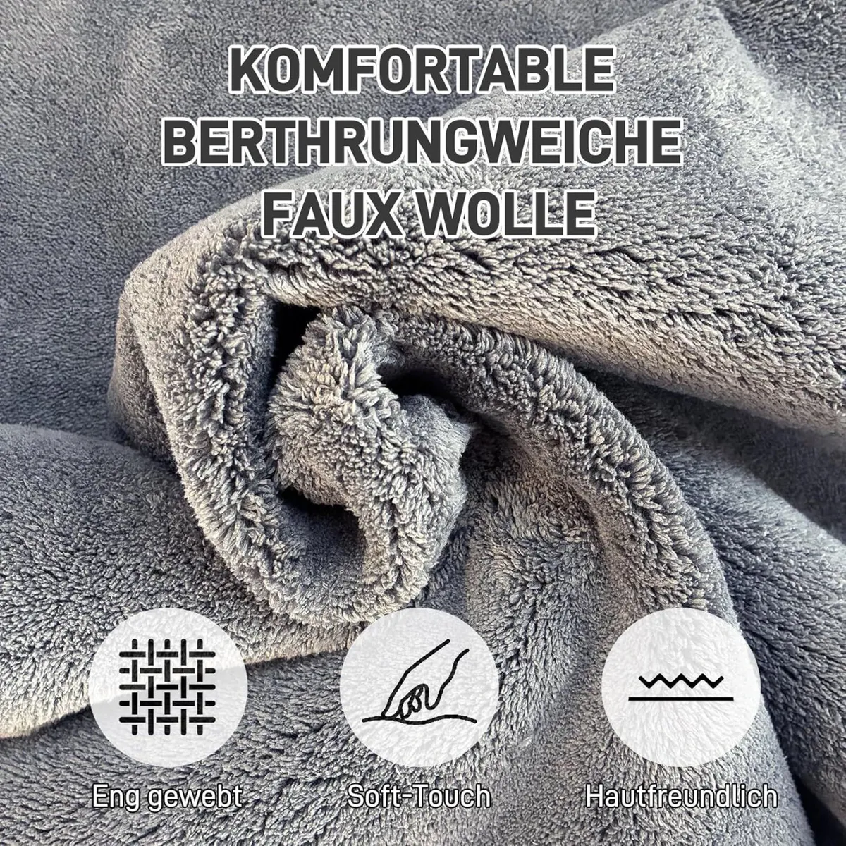 Grey Rug 240 x 340 cm - Short Pile Washable - Image 4