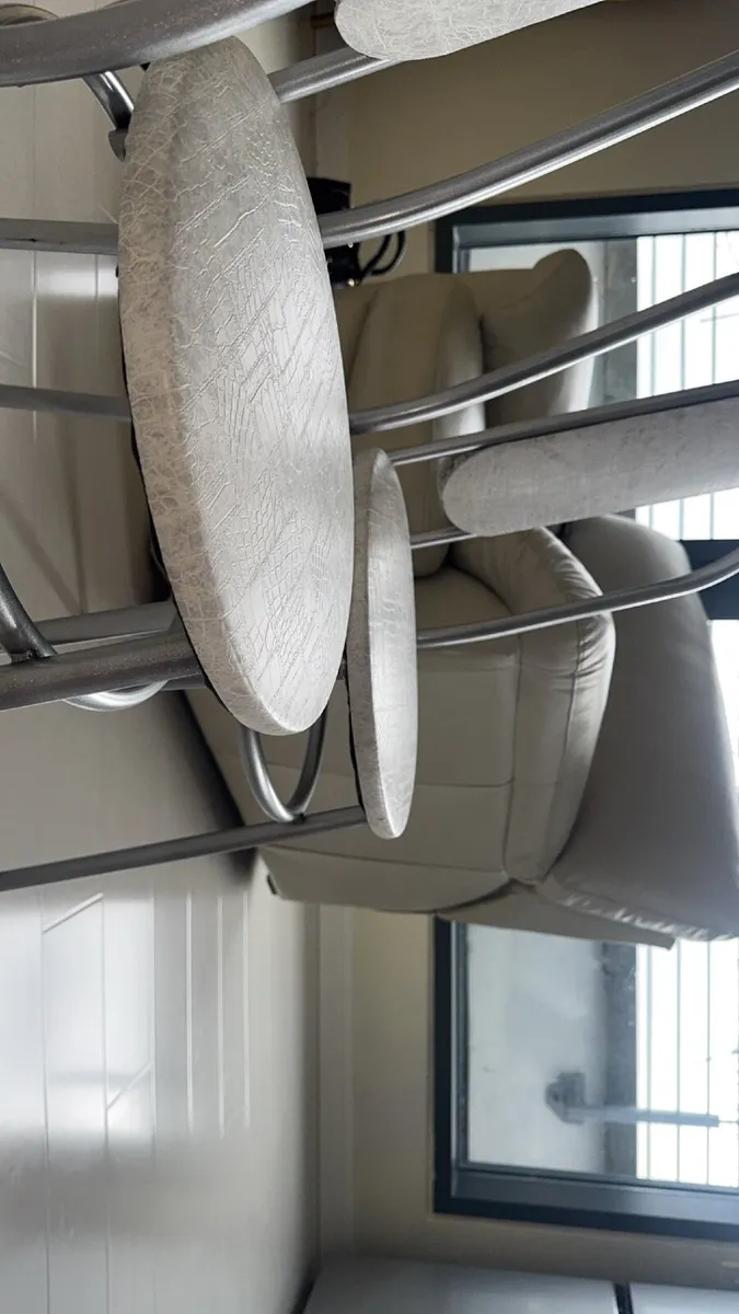 4 Light grey Kitchen chairs - Image 4