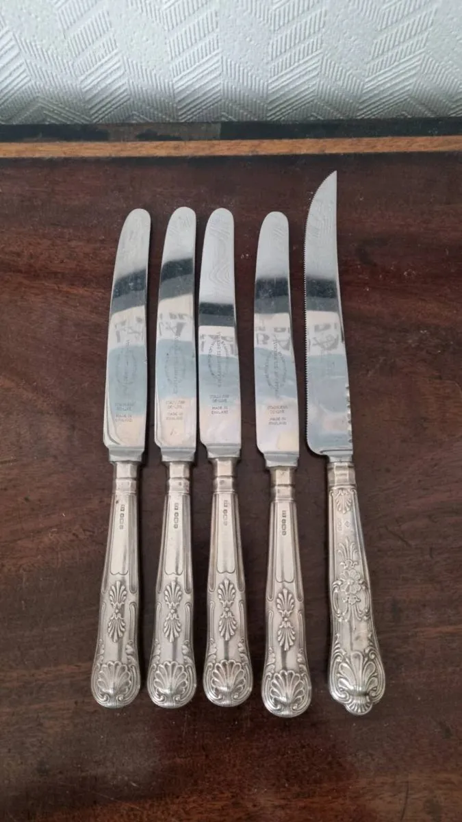 Antique Viners King's Pattern Knifes - Image 3