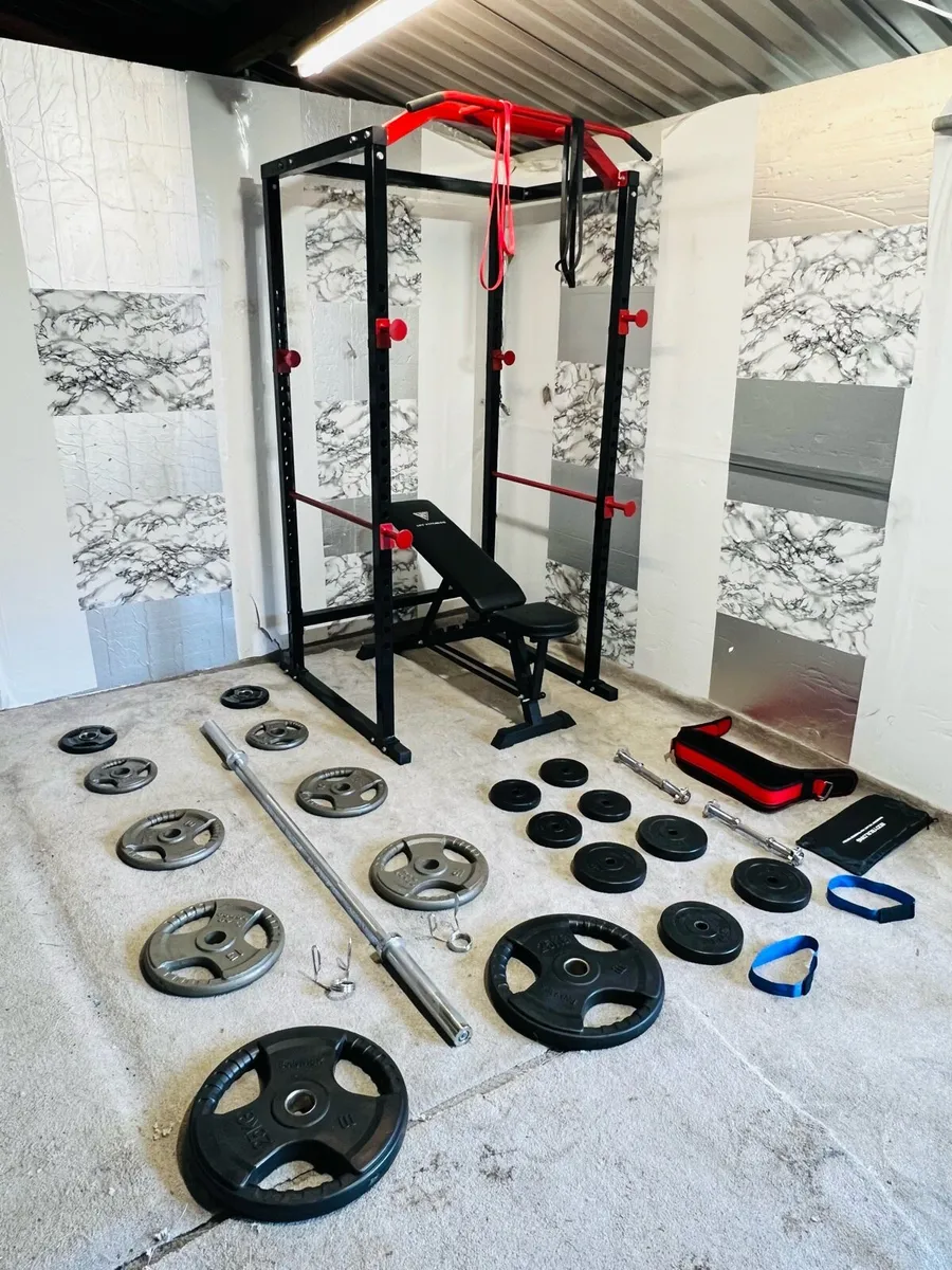 POWER RACK WEIGHTS BARBELL DUMBBELLS BENCH ++ - Image 2