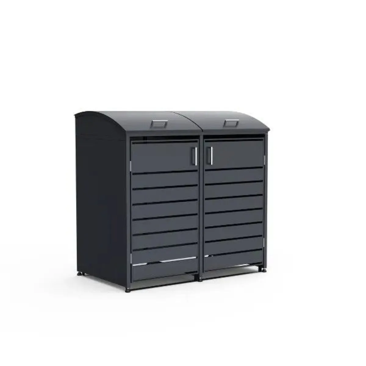 Premium 2-Bay Curved Crescent Bin Storage – Anthra - Image 2