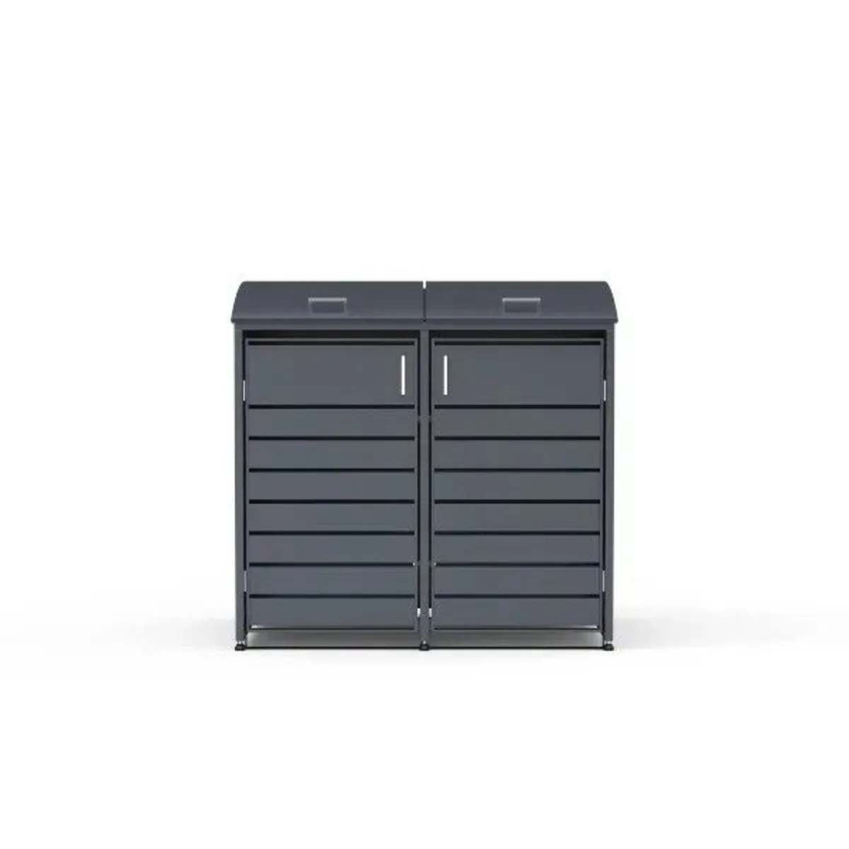 Premium 2-Bay Curved Crescent Bin Storage – Anthra - Image 4