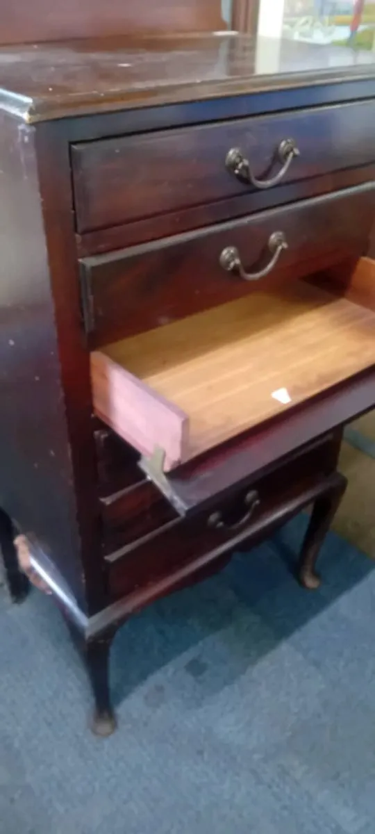 Antique Mahogany Music Cabinet - Image 3