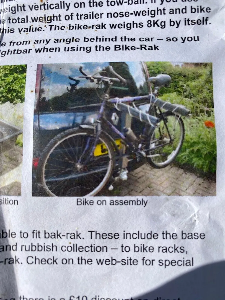 tow bar bike rack - Image 1