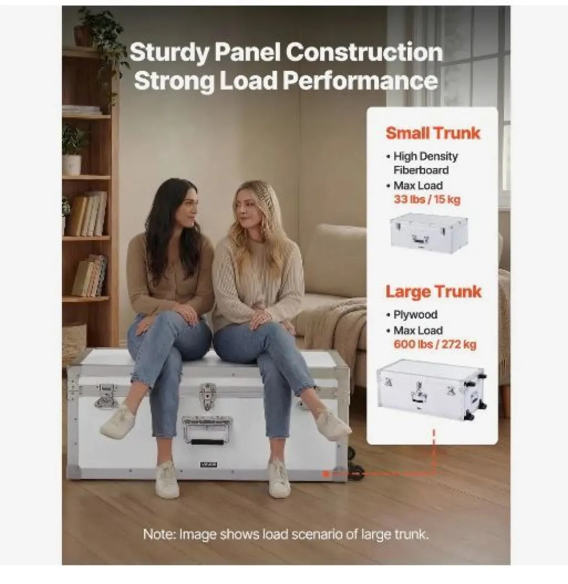 Metal Storage Trunk, Set of 2 - Image 3