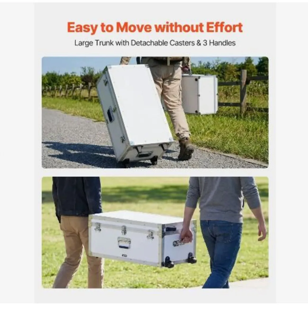 Metal Storage Trunk, Set of 2 - Image 4