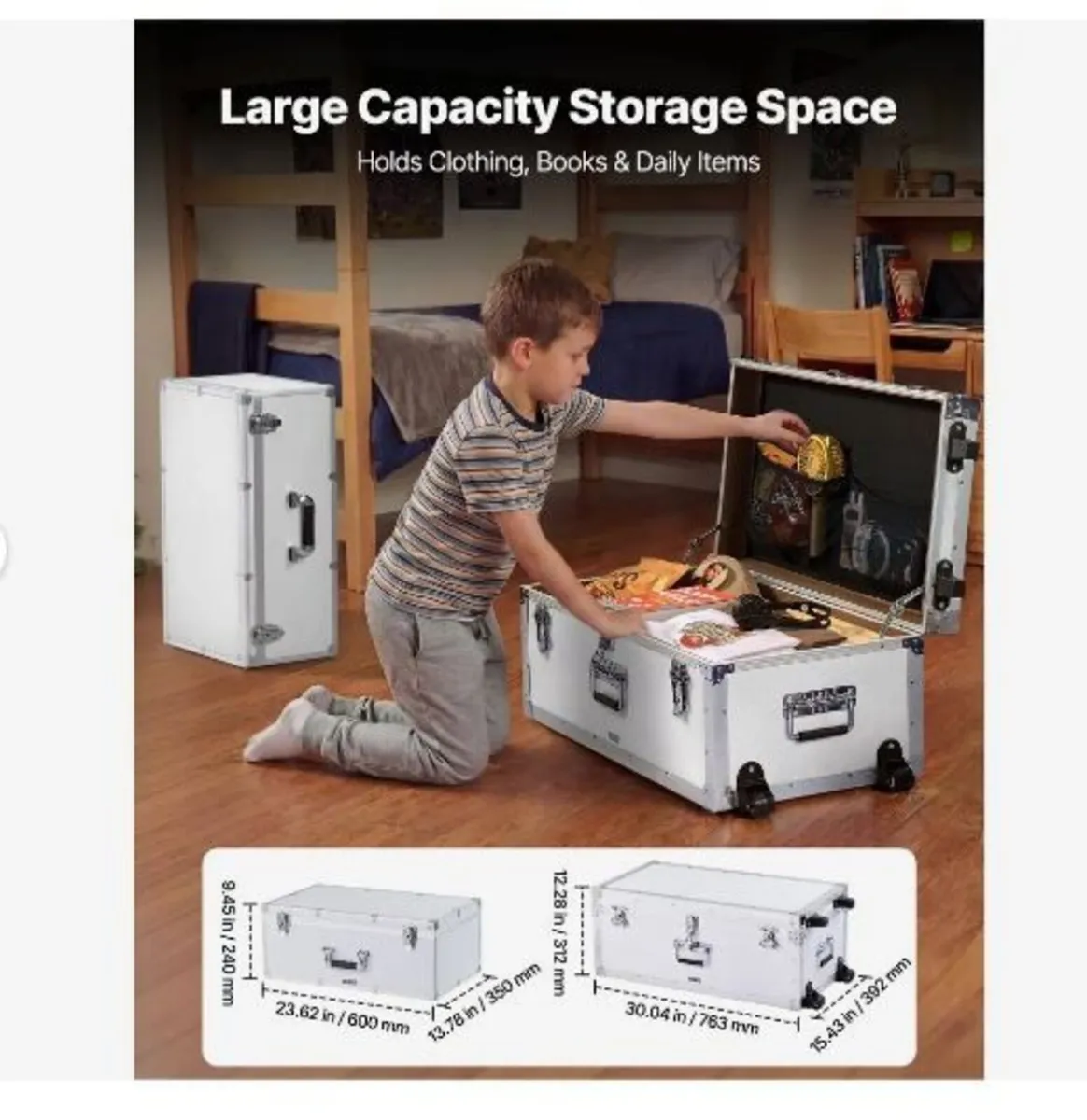 Metal Storage Trunk, Set of 2 - Image 2