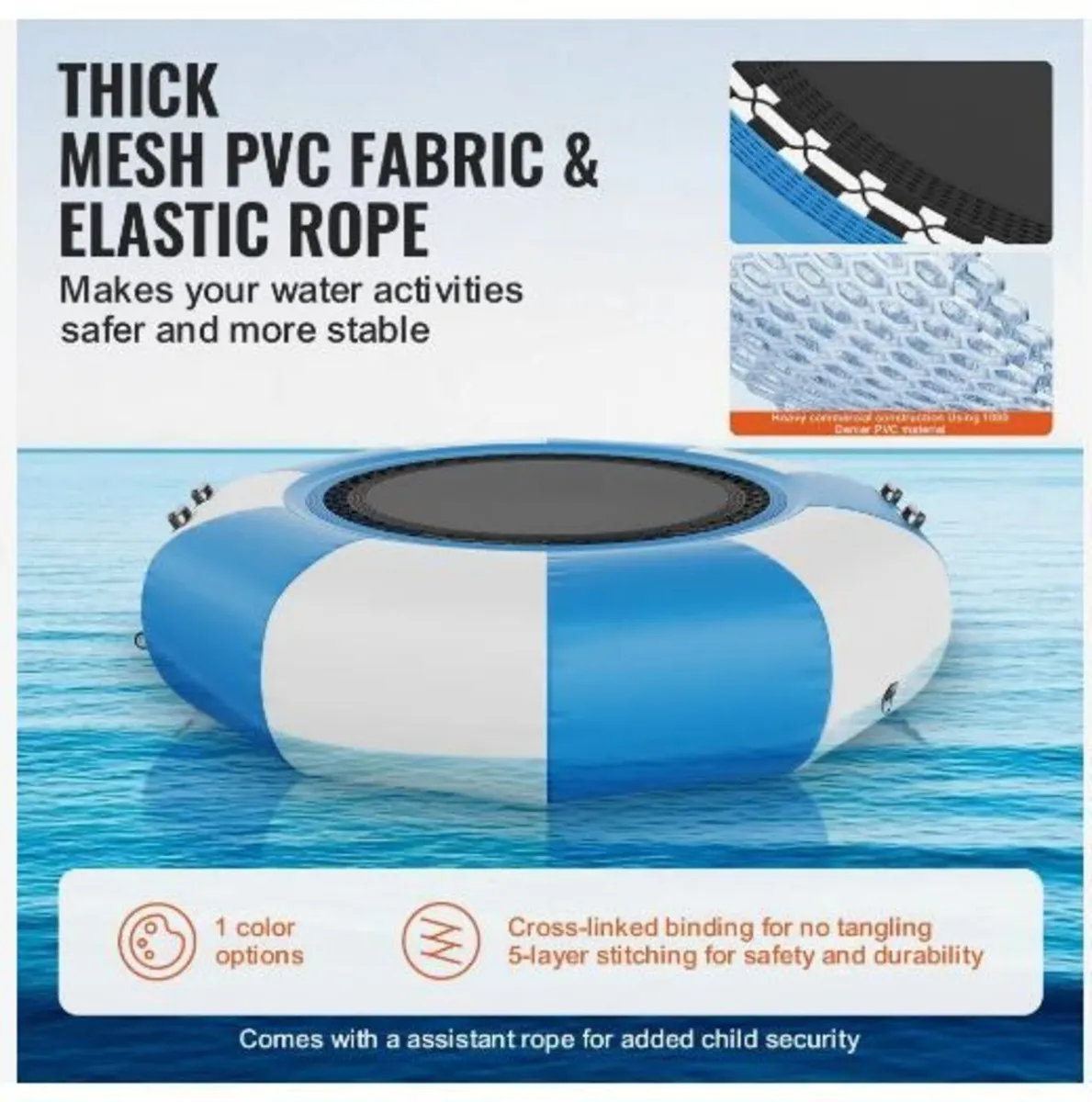 Inflatable Water Bouncer, 6.5ft Recreational - Image 3