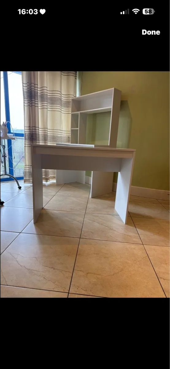 Desk with Shelf White - Image 2