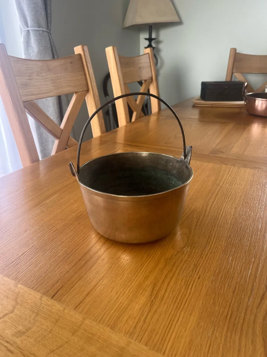 Antique Brass Jam Pot - Image 1