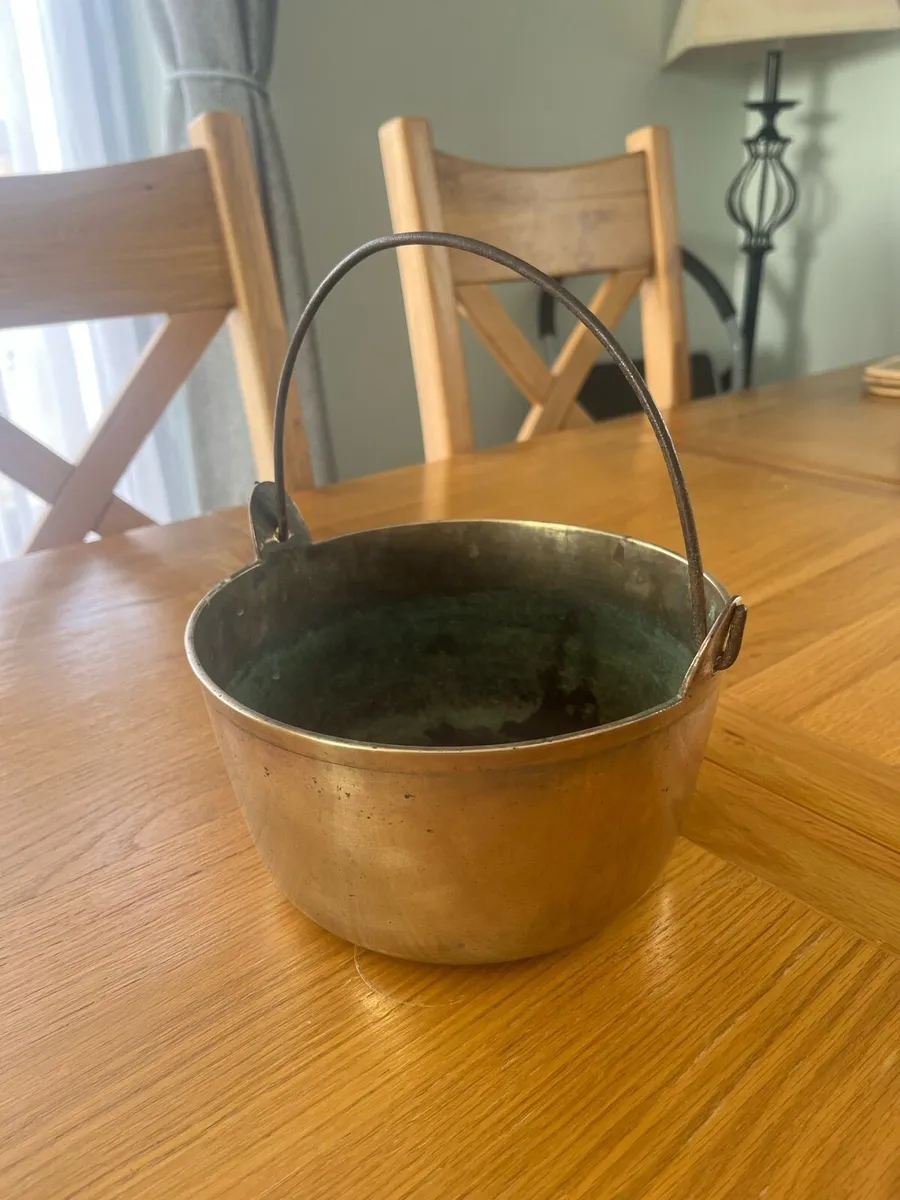 Antique Brass Jam Pot - Image 2
