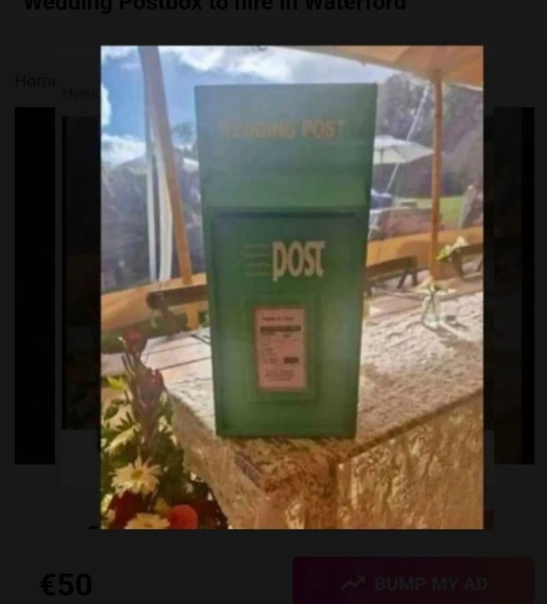 Wedding Postbox for Hire in Waterford - Image 1