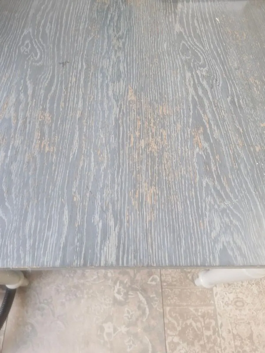 Grey Wooden Dining Table 4 Chairs  Solid & Stylish - Image 2