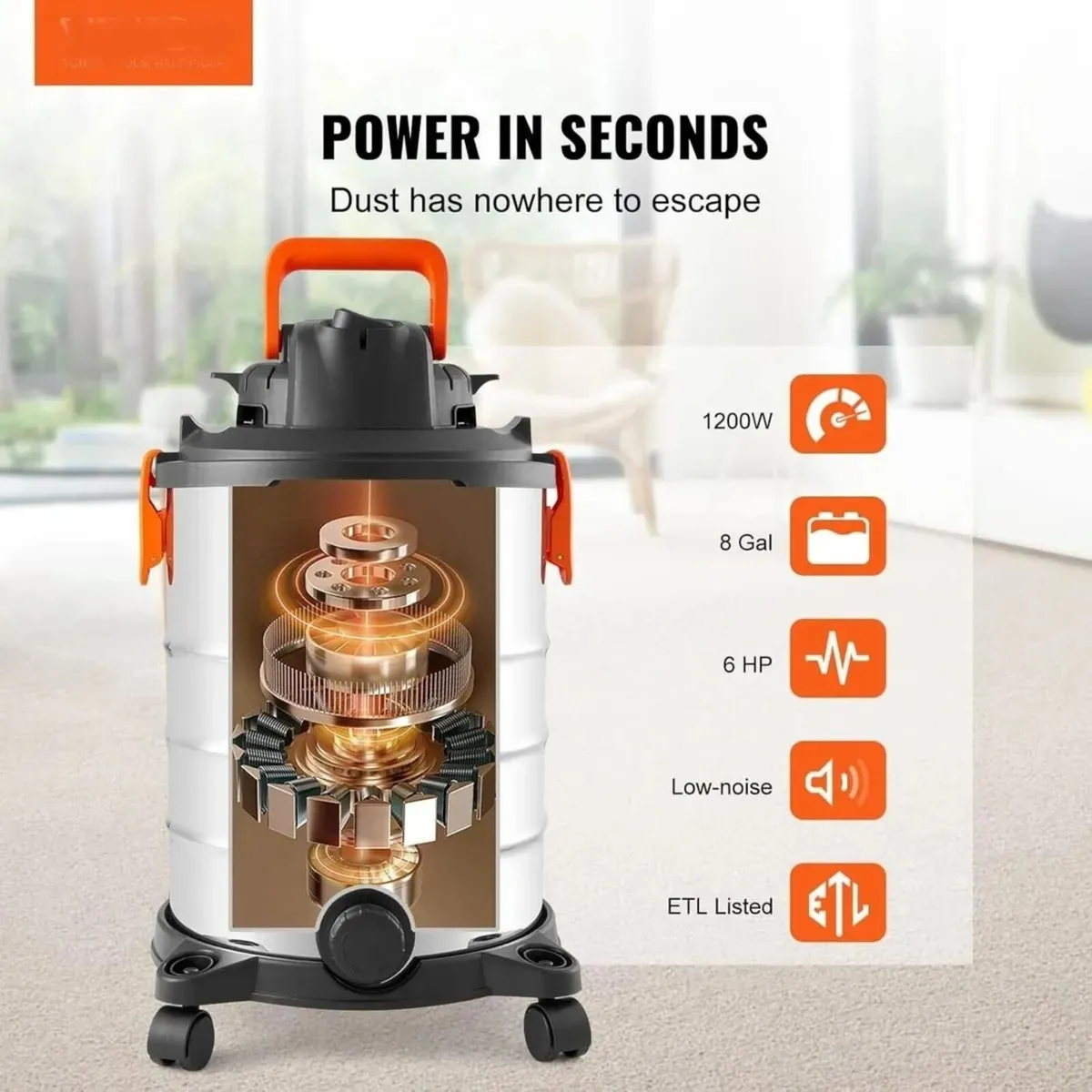 30L Wet Dry Vacuum Cleaner Industrial Use - Image 4