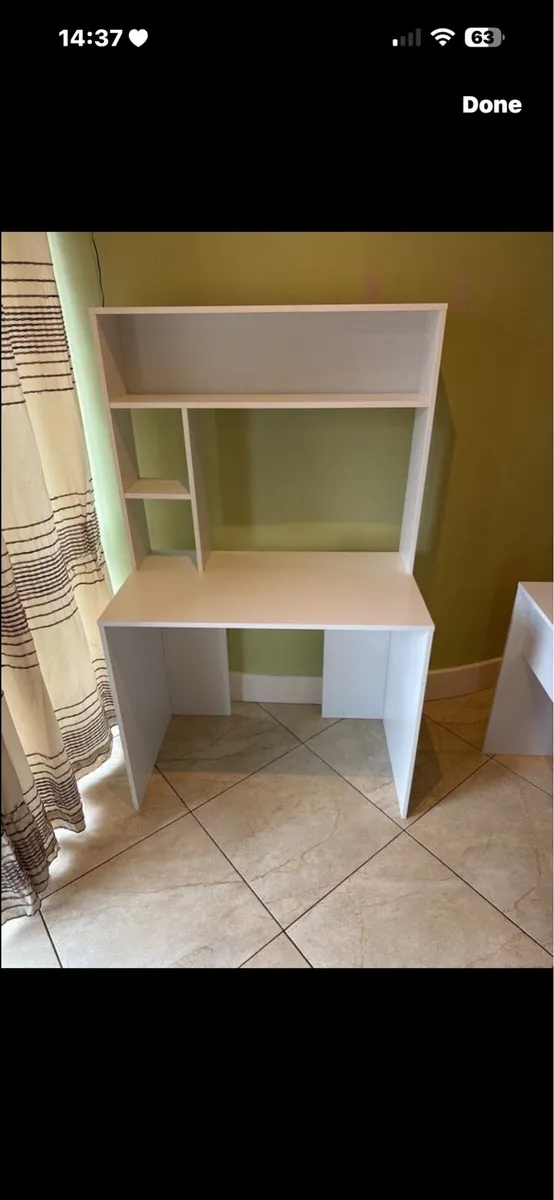 Desk with Shelf White - Image 2
