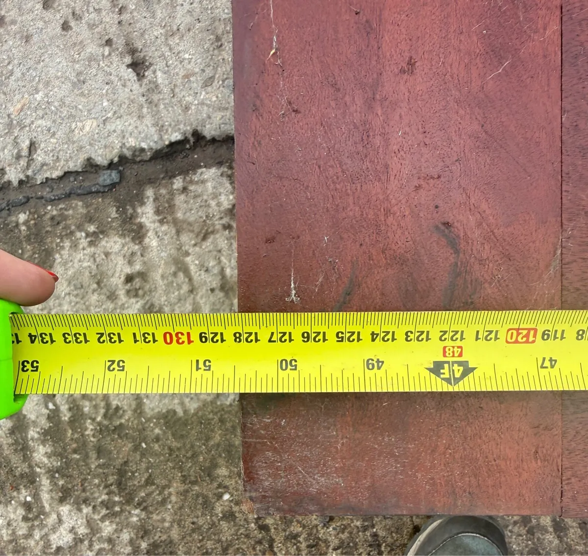 Fire Door Mahogany 1280mm wide x 2385mm high - Image 4