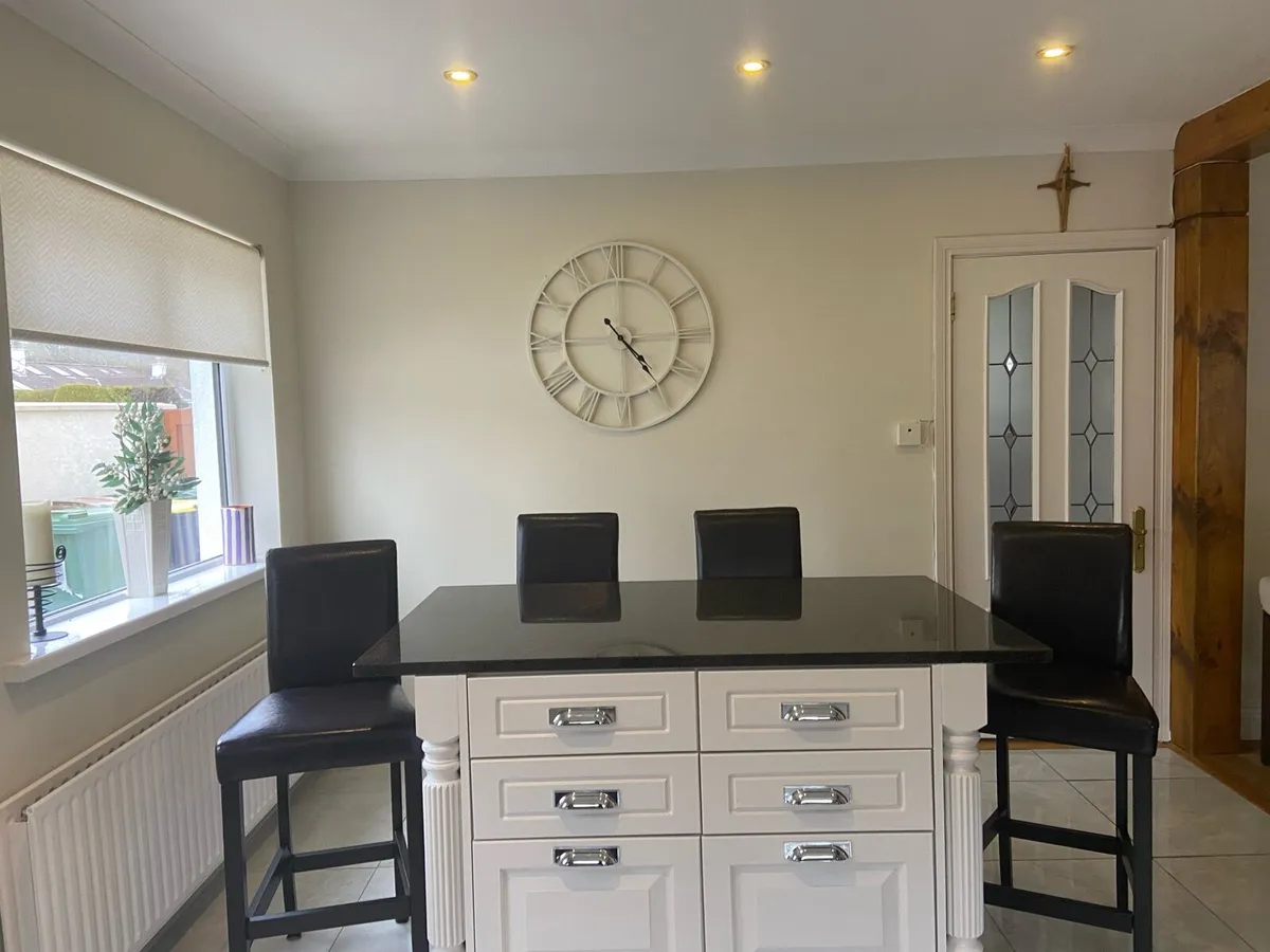 4 black leather stools - Image 2