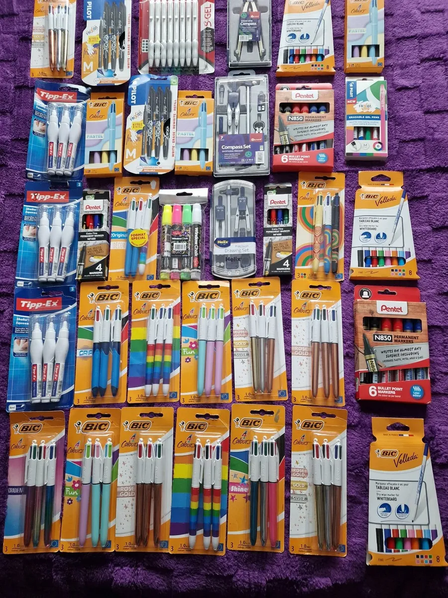 Bundle of pens,compass sets,tipp-ex,,markers etc - Image 4