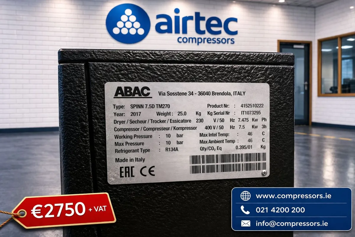 COMPRESSOR PRE-OWNED ABAC SPINN 7.5D- IN STOCK - Image 4