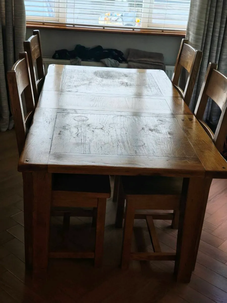 Reclaimed Oak extendable table - Image 1