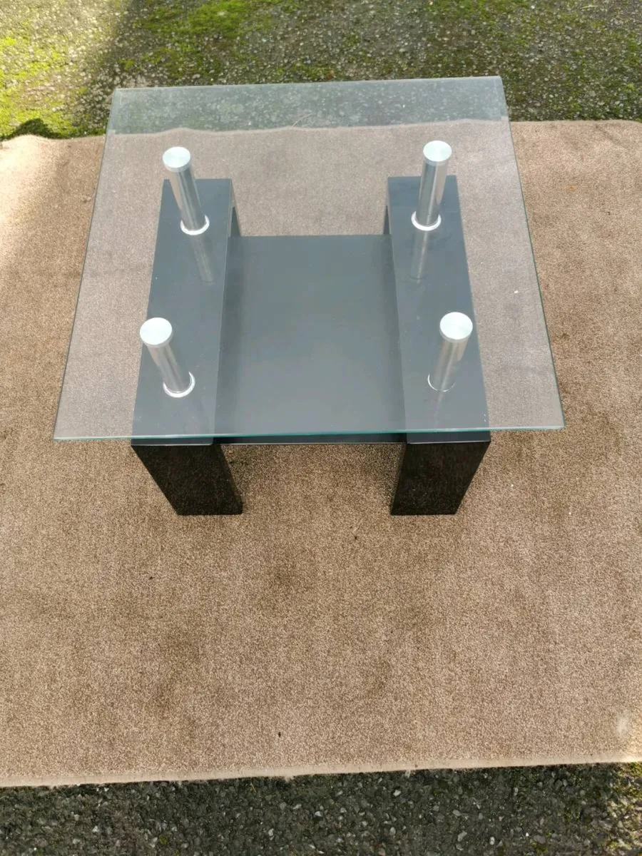 Coffee Table glass topped. - Image 1