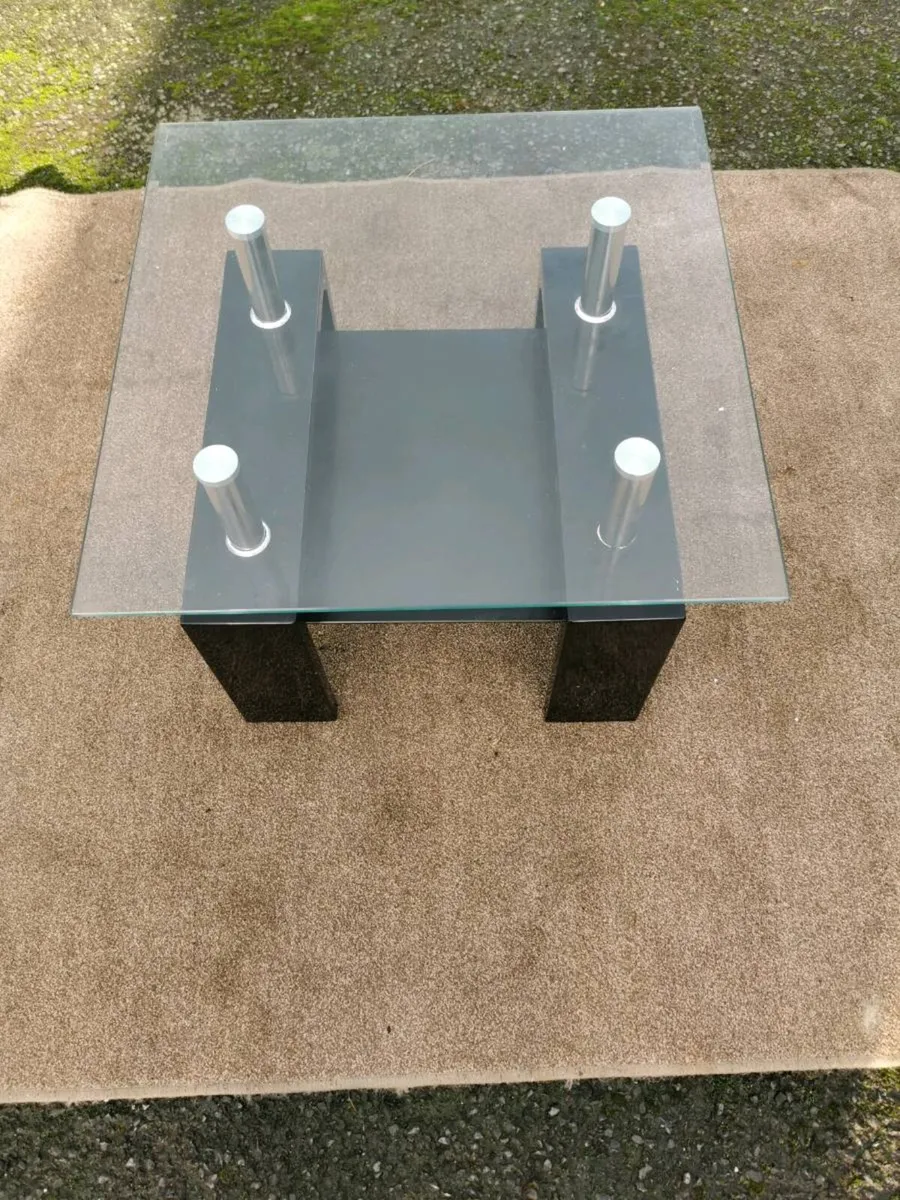 Coffee Table glass topped. - Image 2
