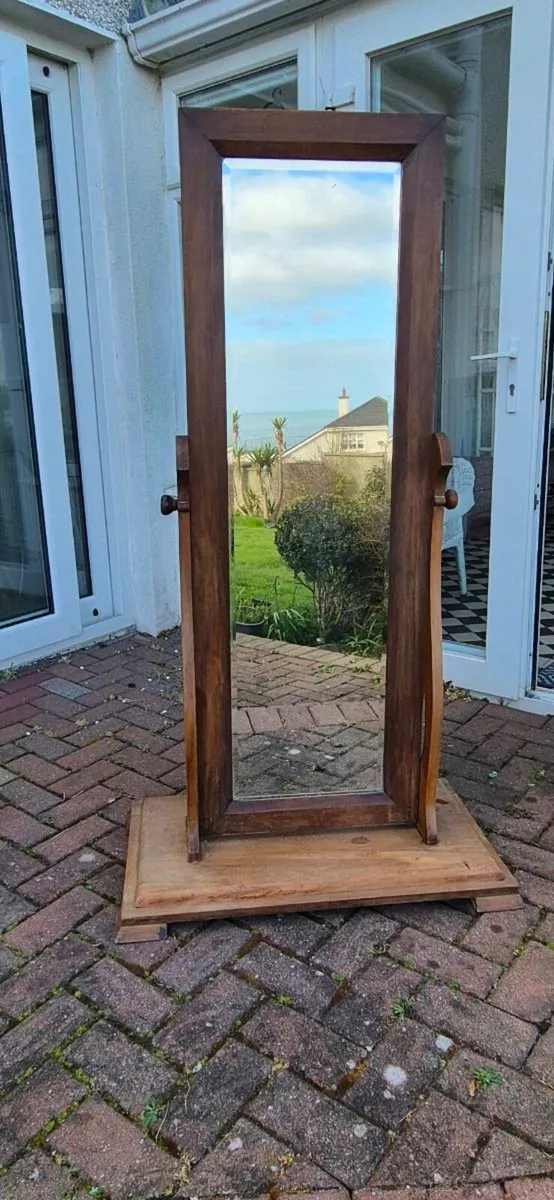 Antique Cheval Mirror (large) - Image 3