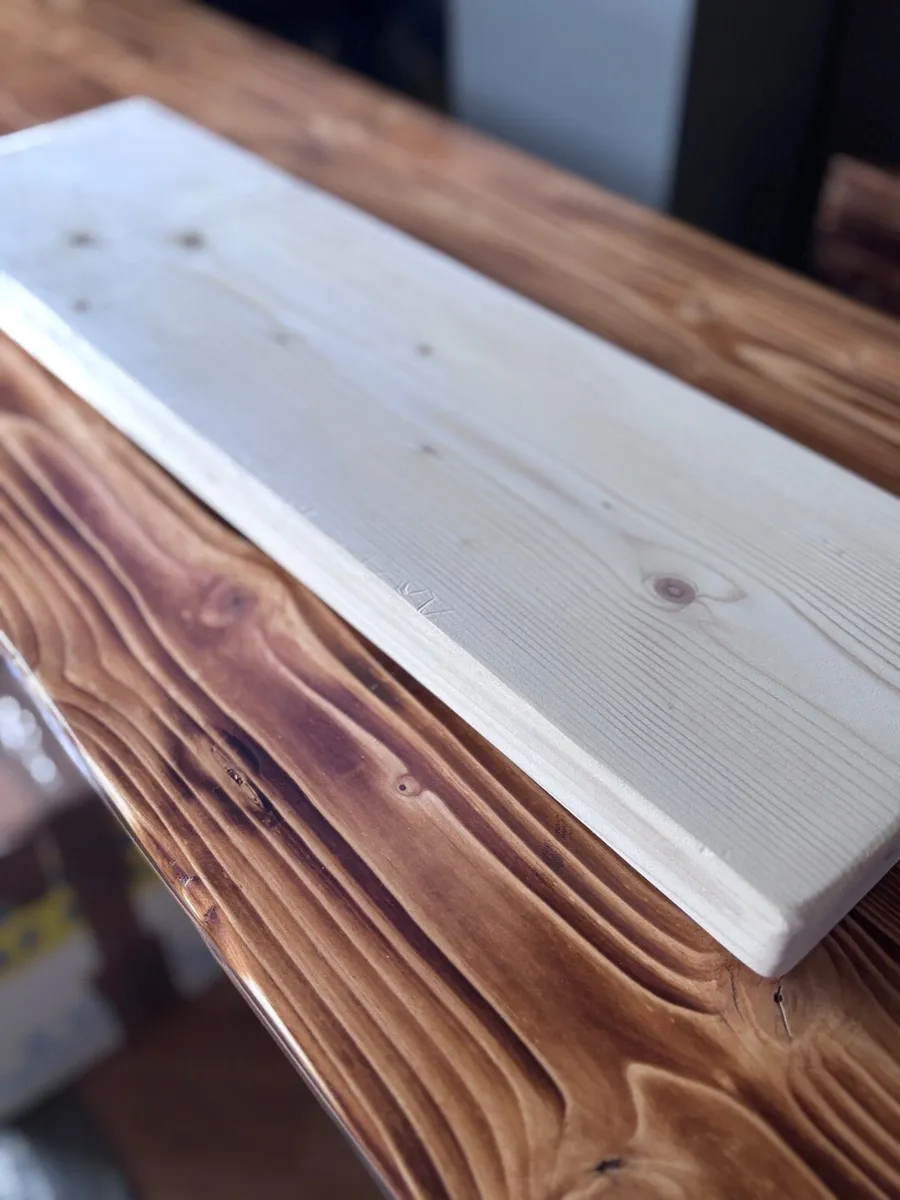 New Handcrafted Solid Wood Floating Shelves - Image 1