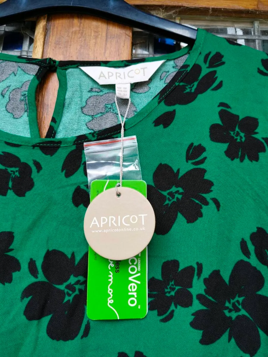 Apricot green and black Top New with tags 
Beautif - Image 4