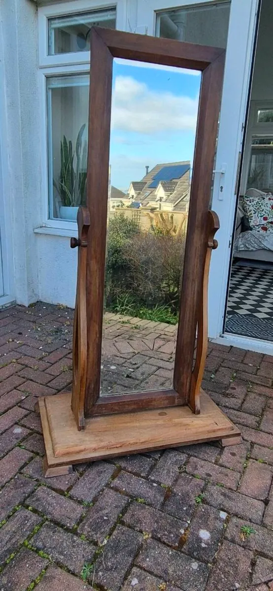 Antique Cheval Mirror - Image 1