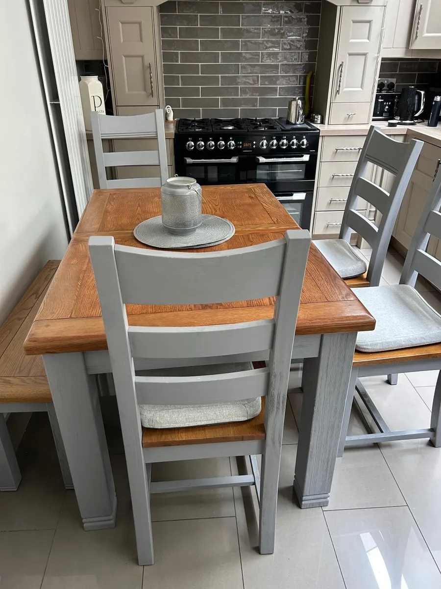 Table , chairs and bench - Image 1