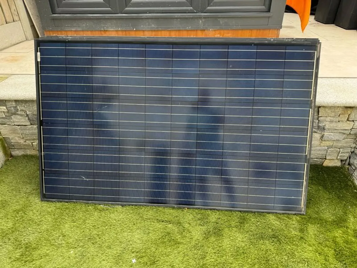 3 x 12V Solar panels with mounting brackets - Image 1