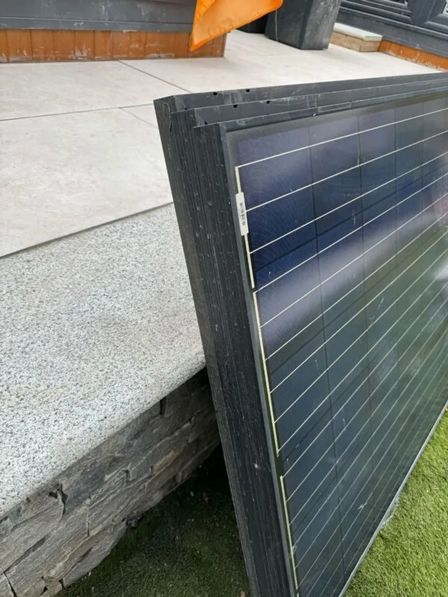 3 x 12V Solar panels with mounting brackets - Image 2