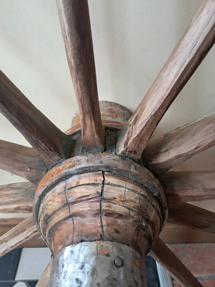 Antique Cart Wheel - Image 3