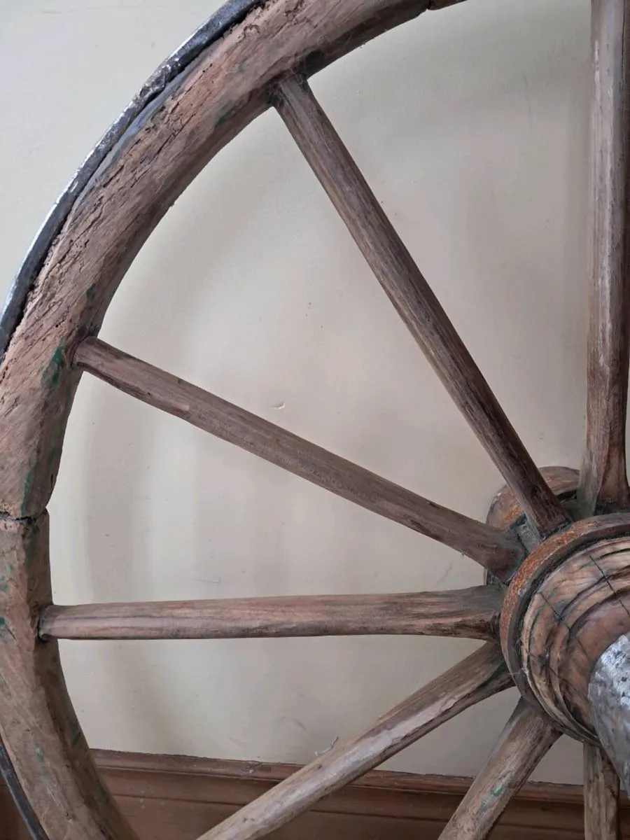 Antique Cart Wheel - Image 4
