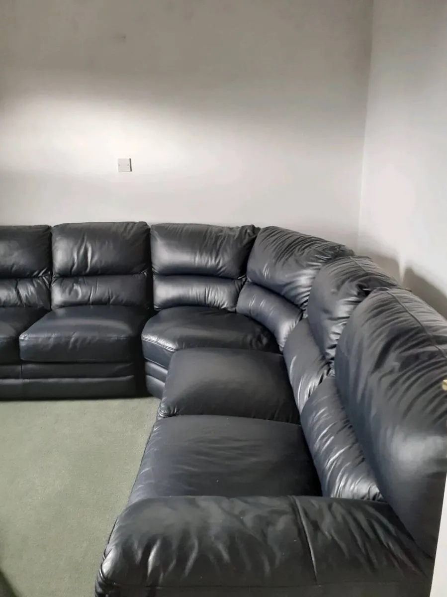 Corner leather sofa - Image 4