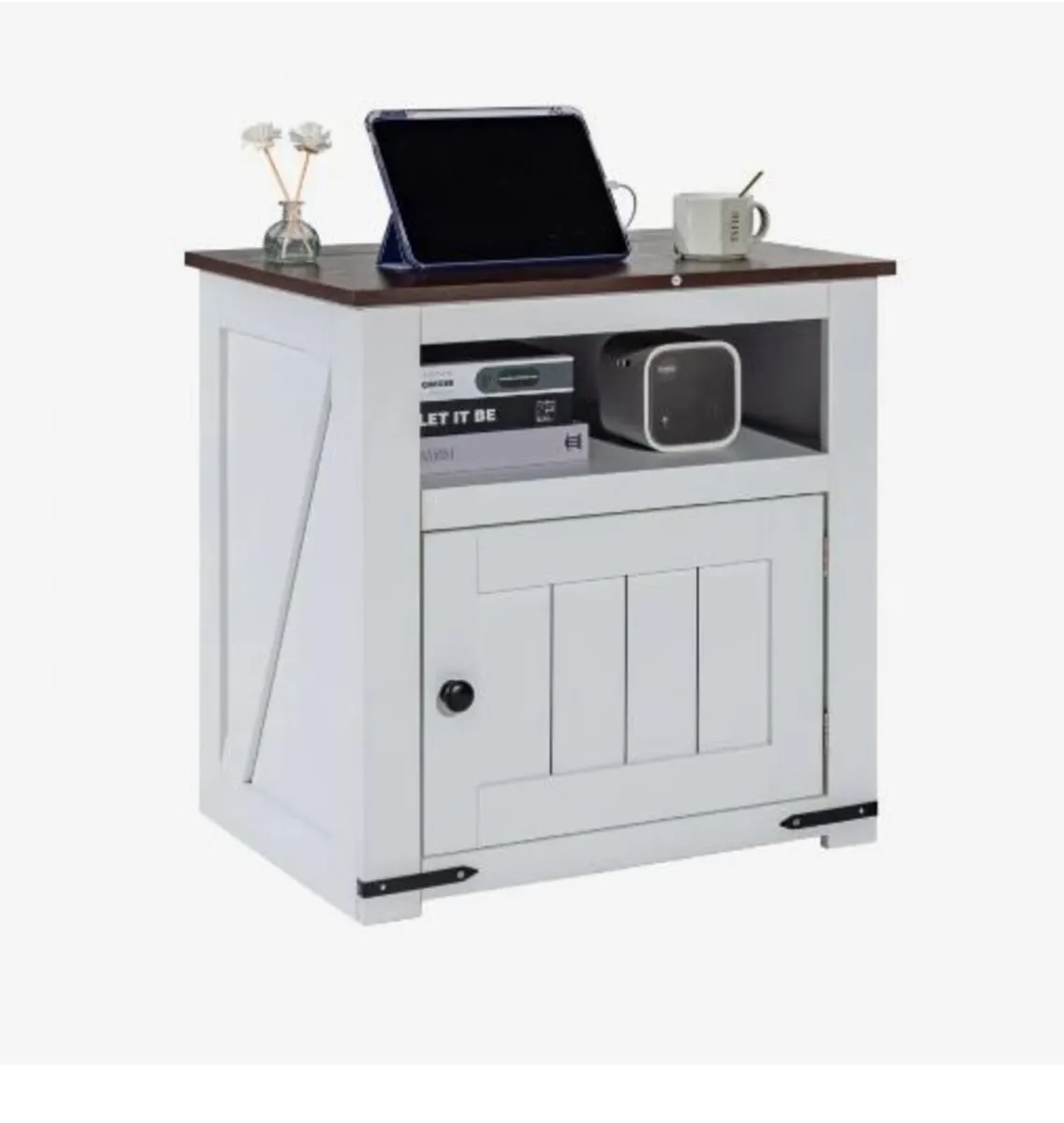 Farmhouse End Table, Square Night Stand - Image 1