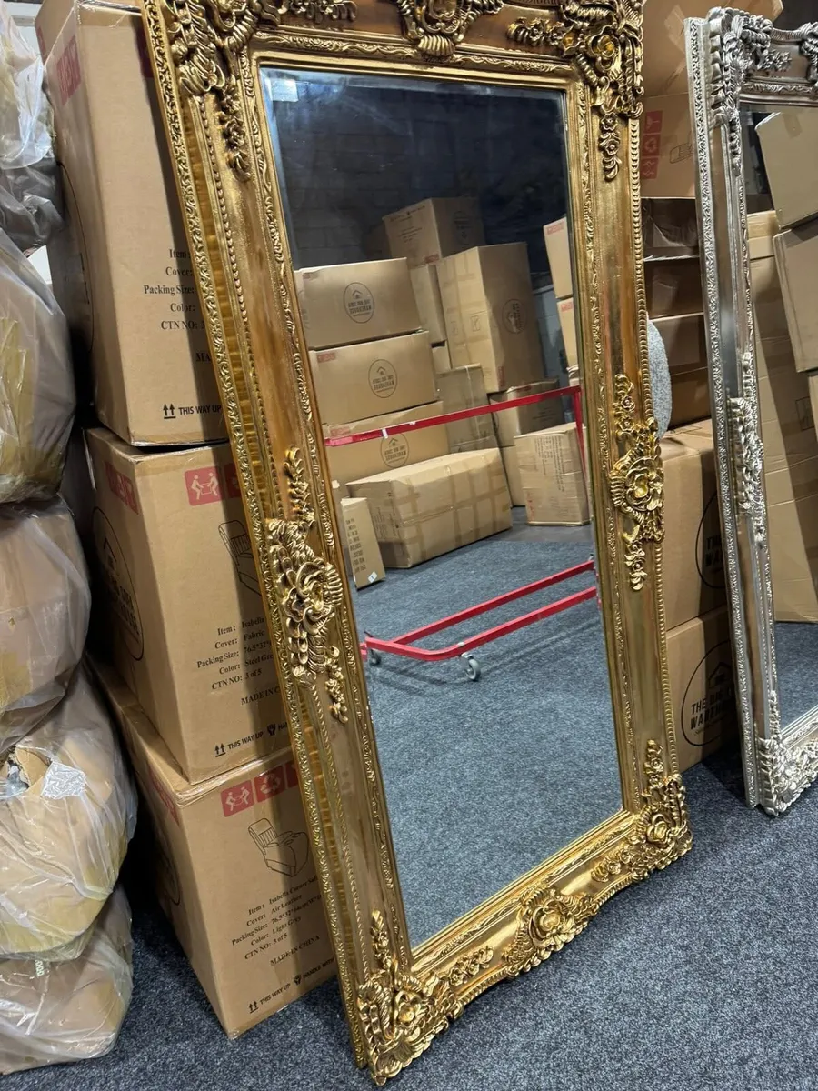 Large Mirror Ornate Regal Decorative - Image 4